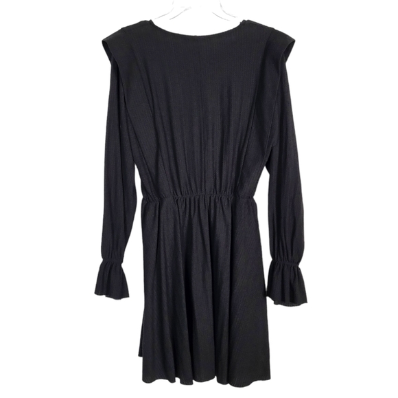 ZARA long sleeve textured dress with ruffles - Picture 4 of 7